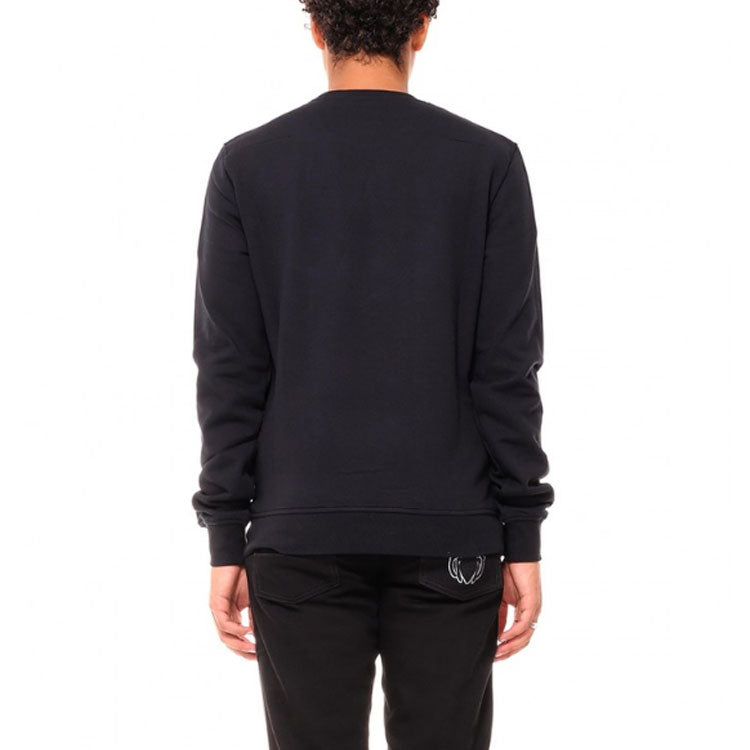 Men's DIOR Bee Pattern Round Neck Loose Long Sleeves Black 333J666W1964-989