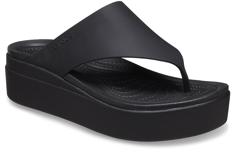 (WMNS) Crocs Brooklyn Flip 'Black' 208727-001