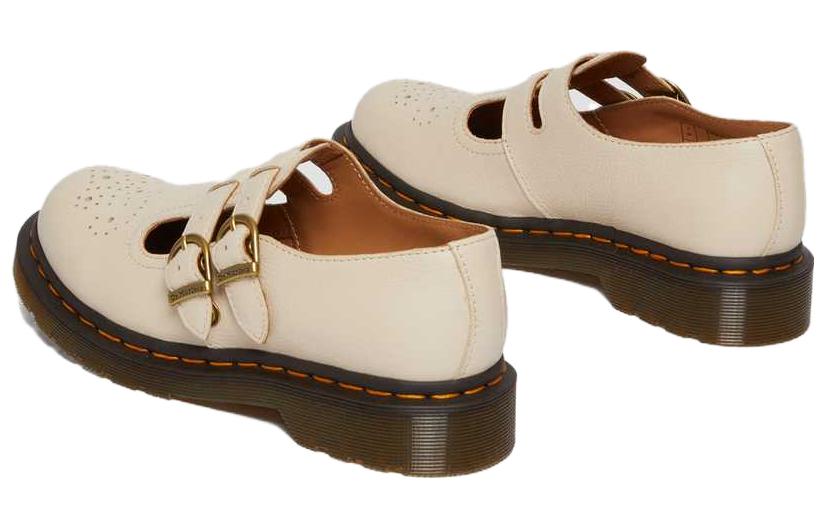 (WMNS) Dr. Martens 8065 Virginia Leather Mary Jane 'Parchment Beige' 30692292