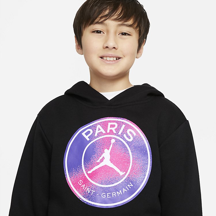(GS) Nike PARIS-SAINT GERMAIN PULLOVER Hoodie Black DJ3777-010