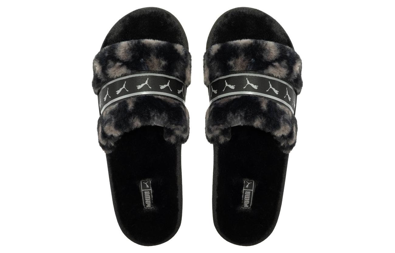 (WMNS) PUMA Fluff Remix Animal BX 'Black Grey' 390970-02