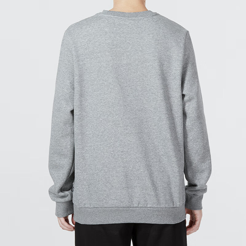 PUMA Logo Crew Neck Fleece Sweatshirt 'Grey' 846376-03