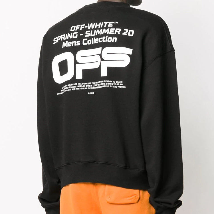 Off-White Alphabet Printing Pullover Black OMBA035R20E300041001