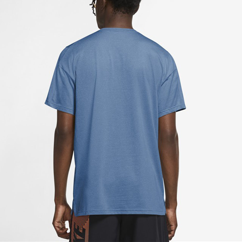 Men's Nike Logo Printing Round Neck Sports Short Sleeve Sky Blue T-Shirt CZ2585-437