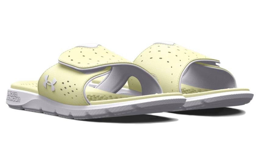 (WMNS) Under Armour Ignite Pro Slide 'Lemon Ice' 3026027-302