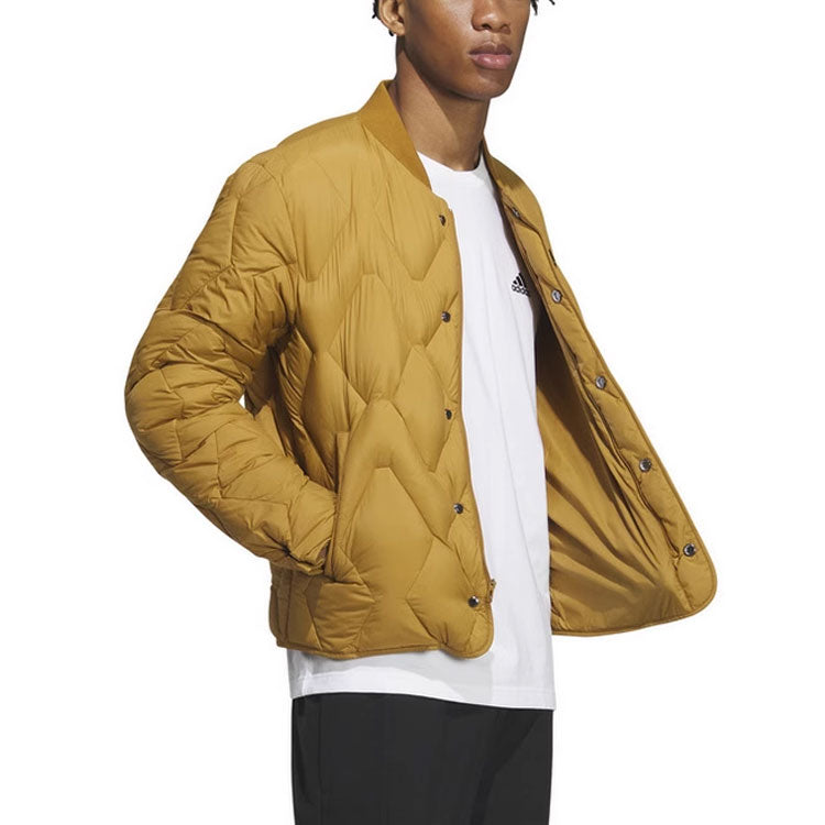 adidas Regular Varsity Down Jacket 'Yellow' IX7085
