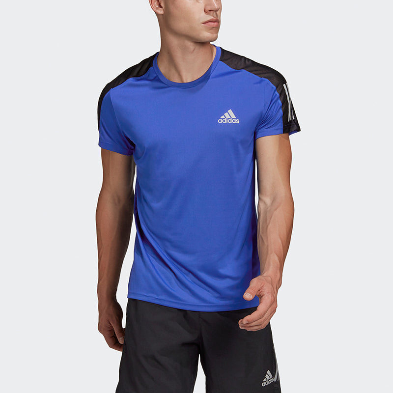 adidas Own The Run Tee Running Short Sleeve Men's Blue FT1431