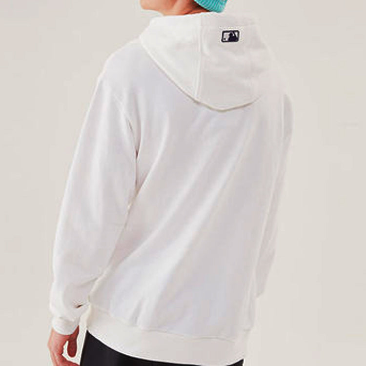 MLB Embroidered Small Label Logo hooded Loose Embroidered Athleisure Casual Sports Long Sleeves Unisex White 31HD01941-50I