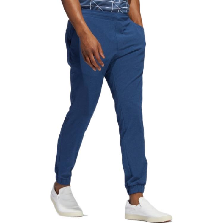 Men's adidas Solid Color Slim Fit Bundle Feet Athleisure Casual Sports Pants Blue HG3670