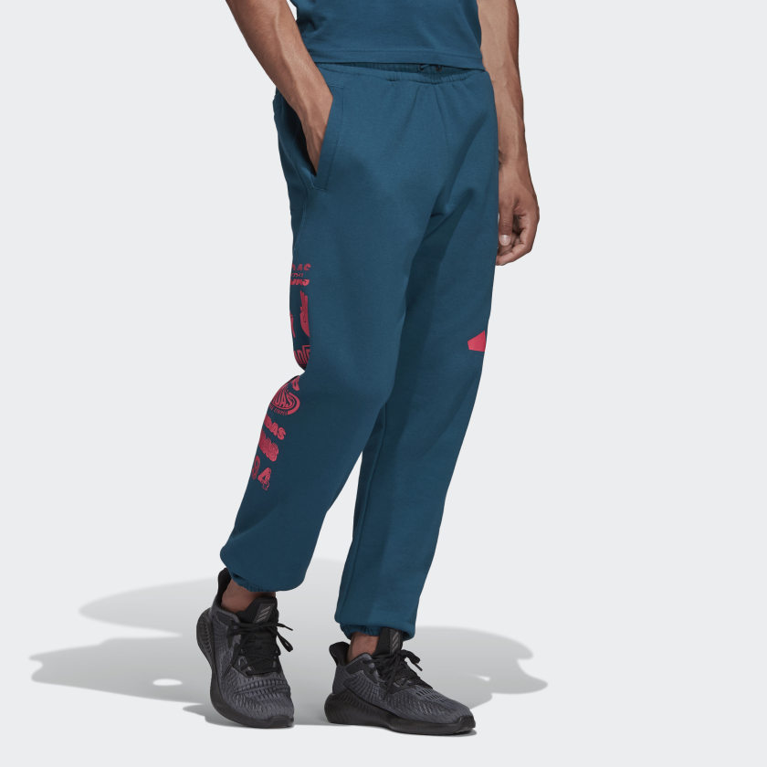 adidas Logo Sweatpants 'Blue' FJ4664