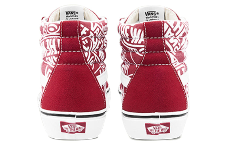 Vans SK8-HI Rrissue Retro High Top Casual Skate Shoes Unisex Red White VN0A2XSBUKL