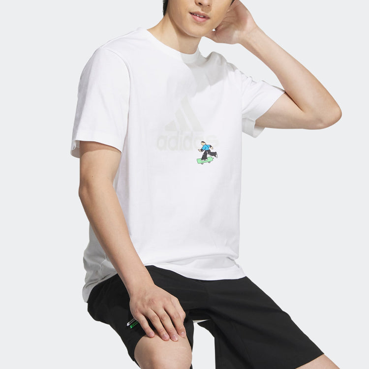 adidas Graphic Logo T-Shirts 'White' IA8156