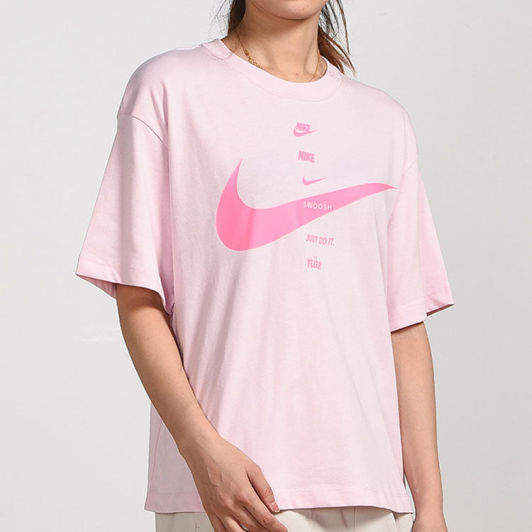 (WMNS) Nike Sportswear Short Sleeve Crop Tee 'Pink' CU5683-663