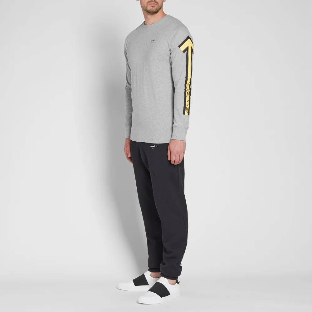 Off-White Back Arrows Sketch Mens Long Sleeve 'Grey Yellow' OMAB001E181850250760