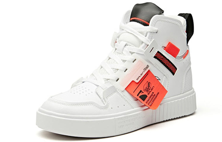 ANTA High Top Skateboarding Shoes 'White Orange' 91948062-3