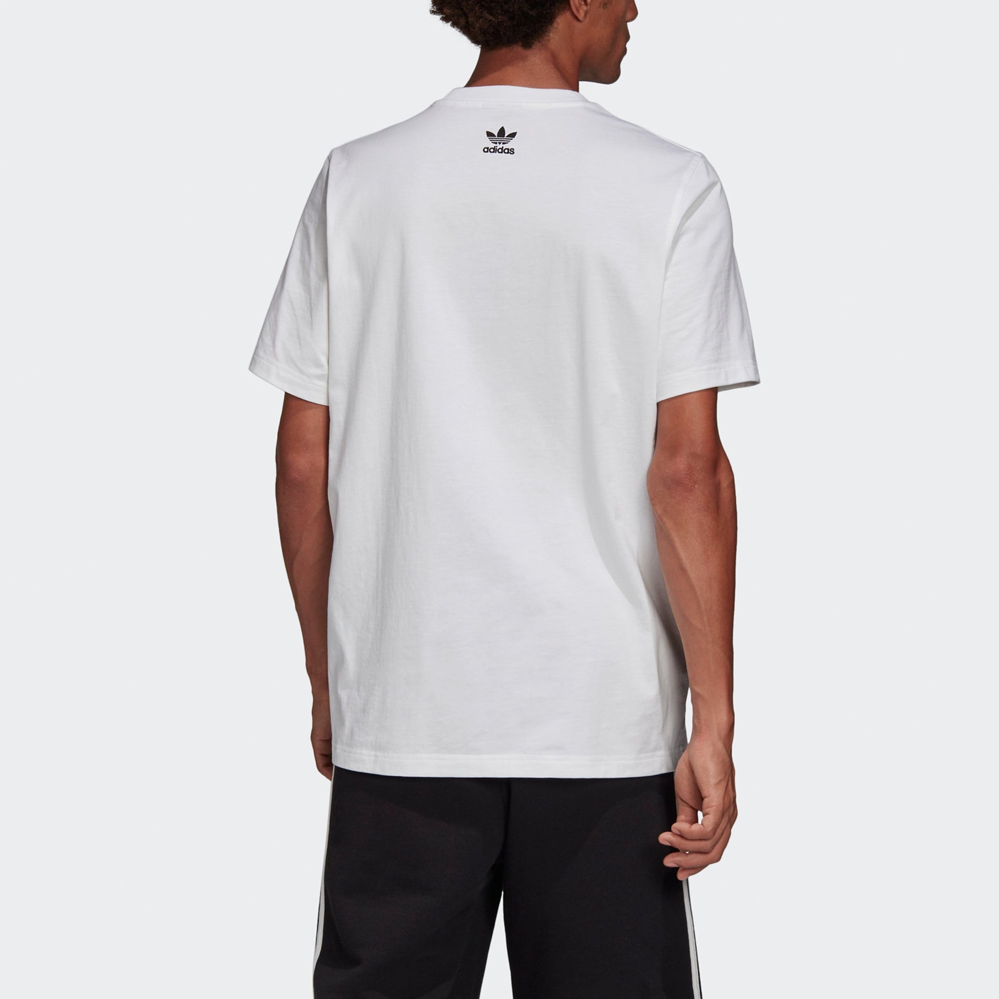 adidas originals Tee 1 Logo Printing Sports Short Sleeve White GK5910