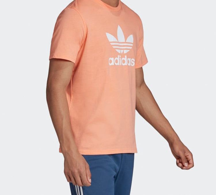 adidas originals Chest Logo Sports Short Sleeve Pink FM3792