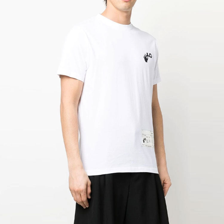 Men's Off-White x Teenage Engineering Crossover Logo Printing Short Sleeve White T-Shirt OMAA027T22JER0010110