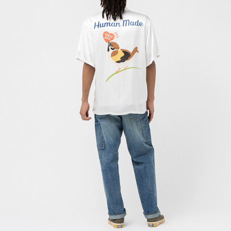 HUMAN MADE Graphic Aloha Shirt 'White' HM25SH017