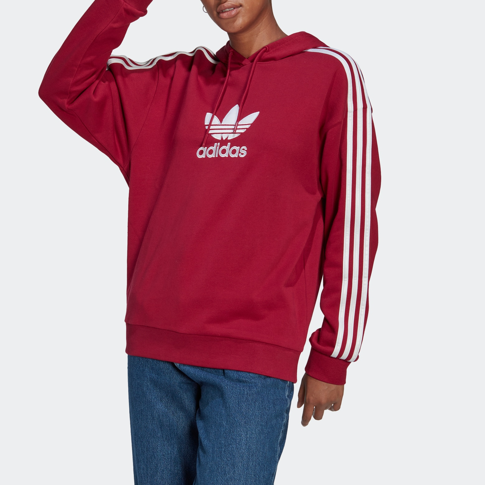 (WMNS) adidas Centre Stage Hoodie 'Burgundy' II6091