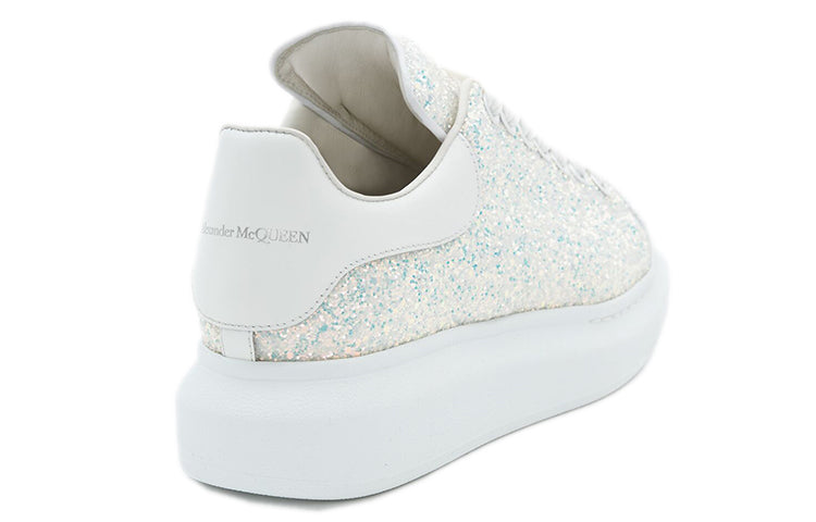 (WMNS) Alexander McQueen Oversized Glitter Sneaker 'Silver' 558944W4SA18316
