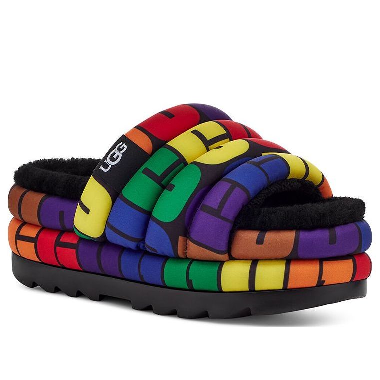 (WMNS) UGG Pride Slide 'Black Multi' 1127076-RLG