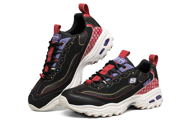 Skechers D lites Low-Top Running Shoes Black 666169-BKMT