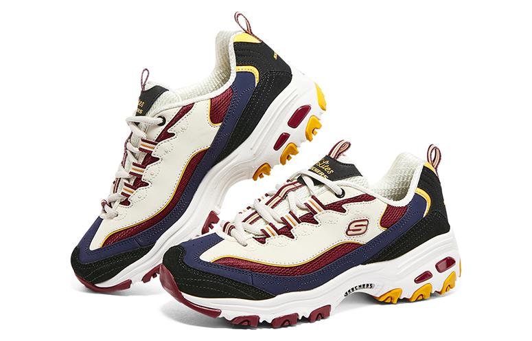 (WMNS) Skechers D'LITES 1.0 Running Shoes 'White Navy Red' 149781-NTBG