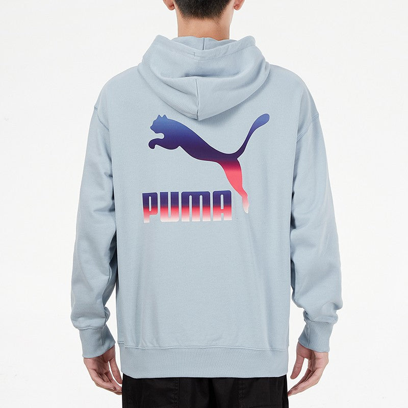 PUMA Logo Hoodie 'Light Blue' 534443-61