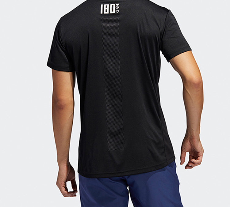 adidas 25/7 Running Sports Short-sleeve Men Black 7 Tee FL6823