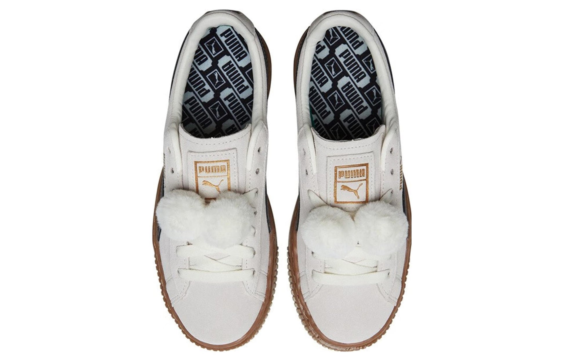 (WMNS) PUMA Suede Platform 'Grey Black Gum' 391902-40