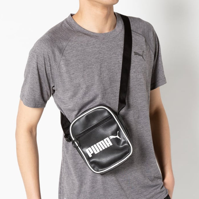 PUMA Campus Portable Retro Bag 'Black White' 076641-01