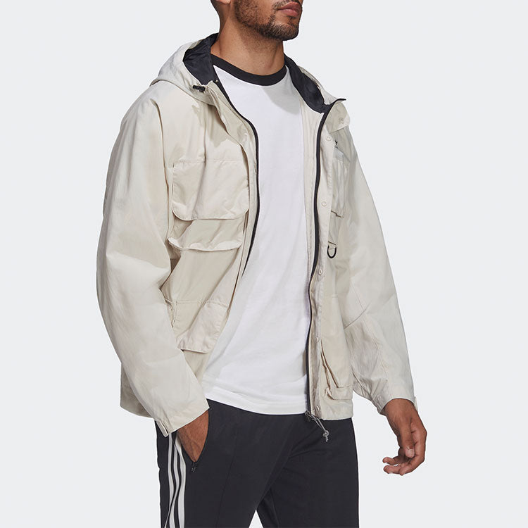 adidas originals Adv St Mp Wb Solid Color Sports Hooded Jacket White HF4794