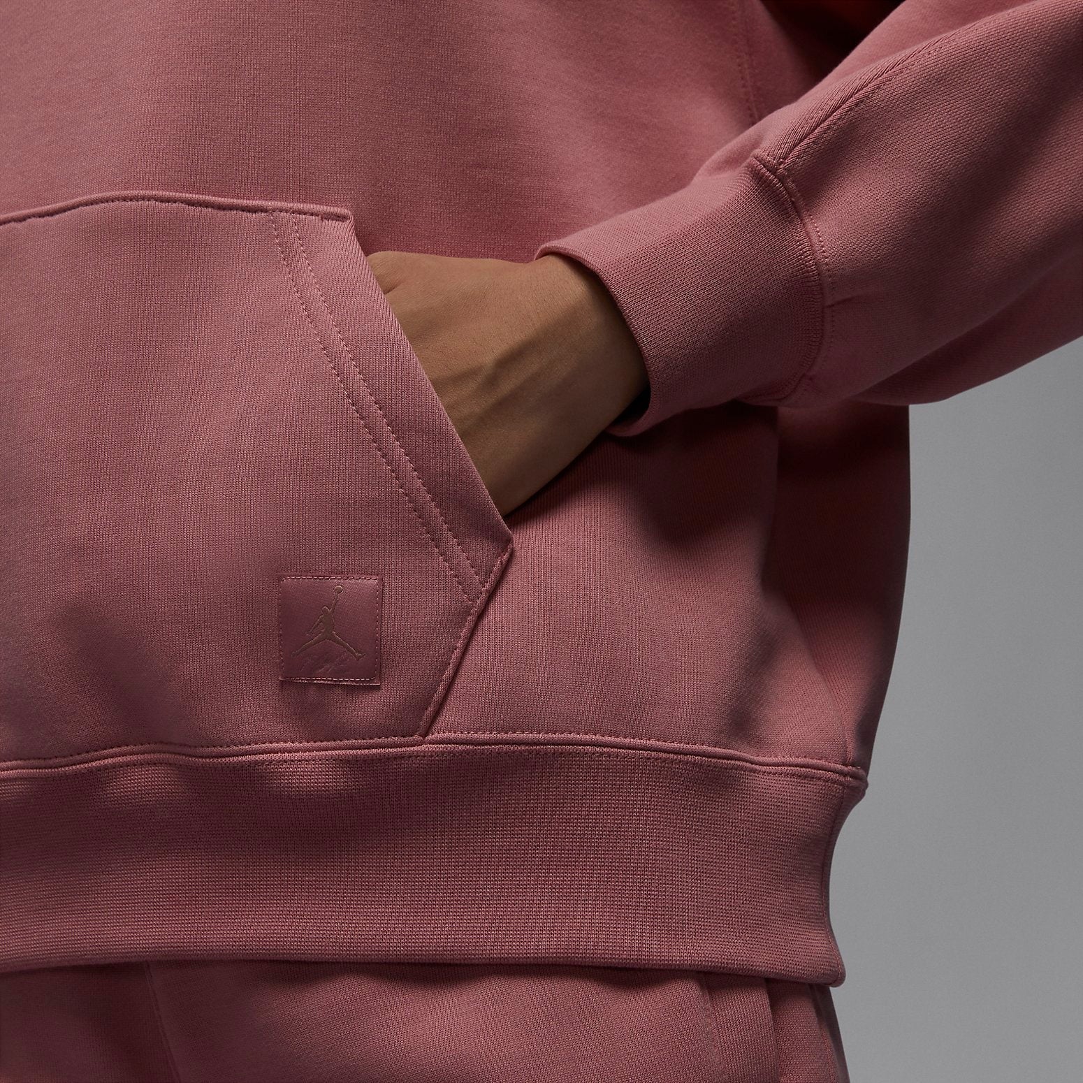 (WMNS) Air Jordan Brand Fleece Quarter Zip 'Stardust Red' FD7222-618