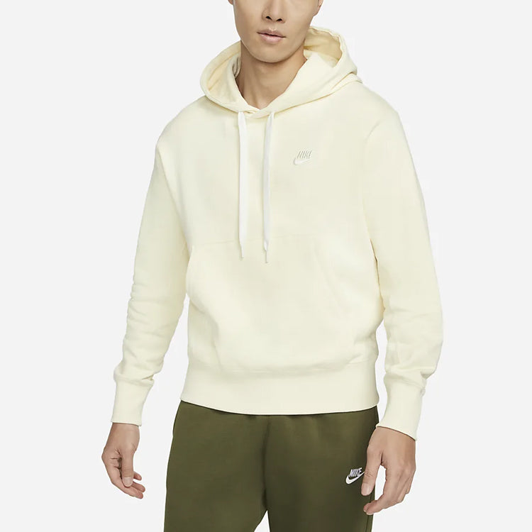 Men's Nike Embroidered Logo Hooded Casual Sports Milky White DA0024-113