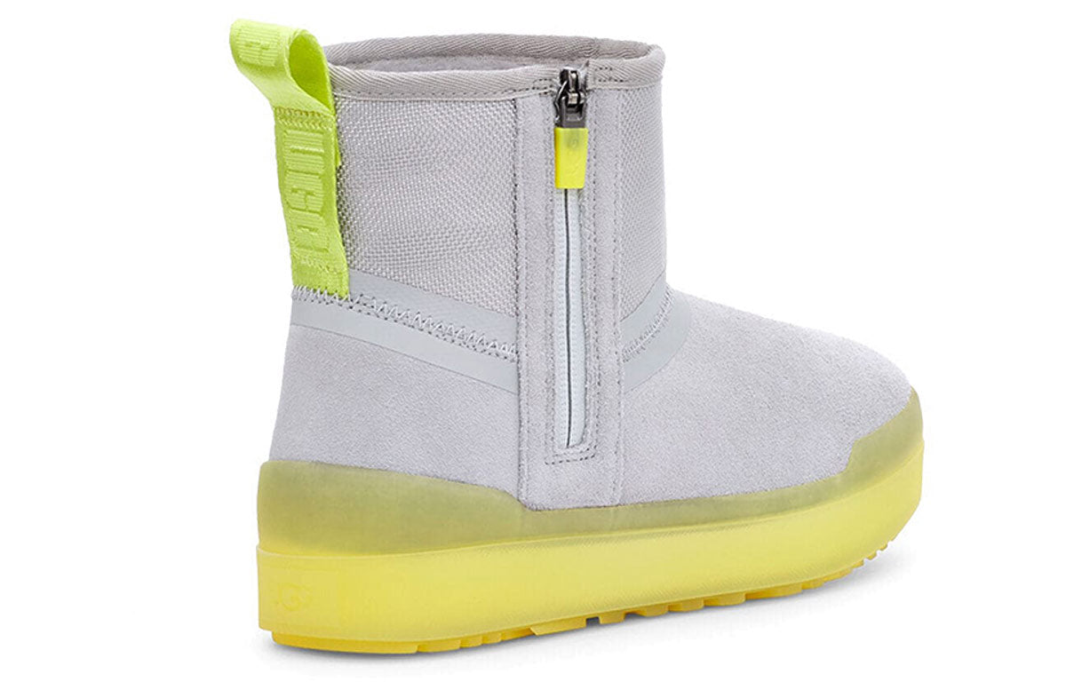 (WMNS) UGG Classic Tech Mini Snow Boots Gray 1116101-GREY
