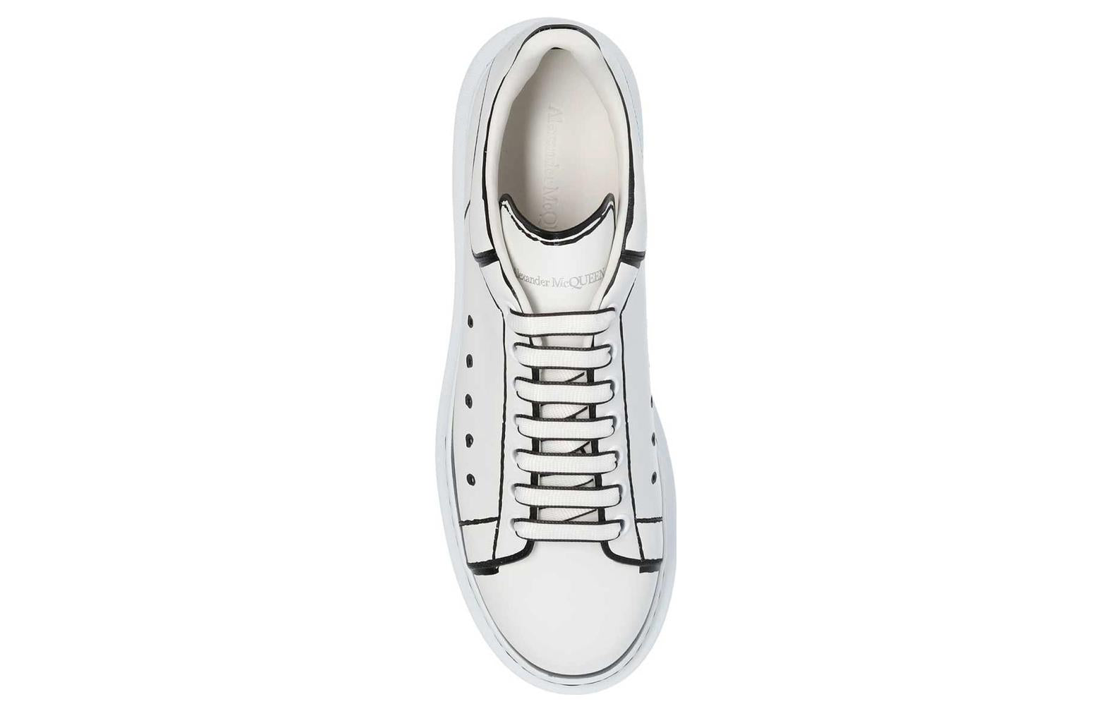 Alexander McQueen Oversized Sneaker 'White Black Outline' 627867WHYBI9061