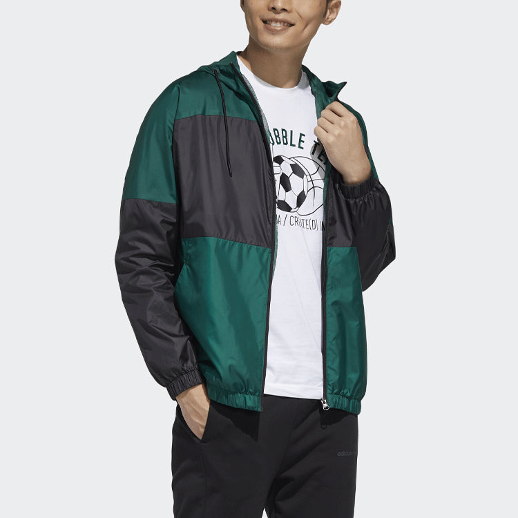 adidas neo Logo hooded track Jacket Forest Green GJ8768