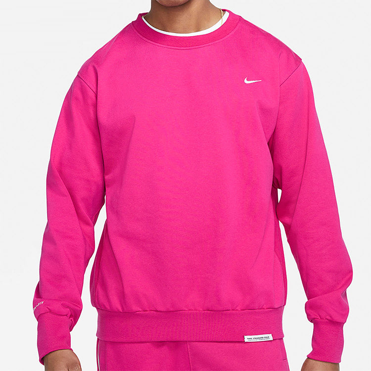 Men's Nike Basketball Sports Solid Color Round Neck Pullover Pink CK6359-615