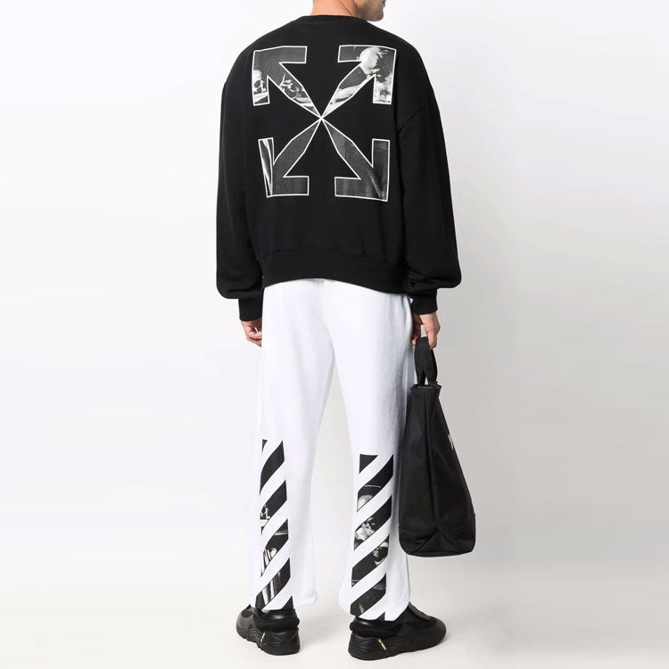 Men's Off-White FW21 Elastic Waistband Sports Pants/Trousers/Joggers White OMCH029C99FLE0040110