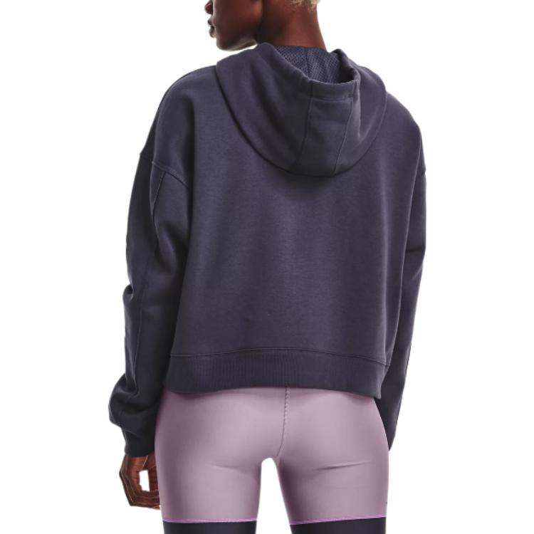 (WMNS) Under Armour Project Rock Fleece Hooded Jacket 'Dark Purple' 1373589-558