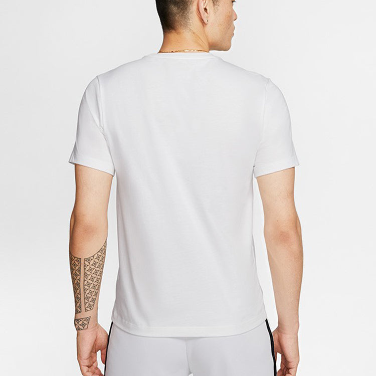 Nike Air Casual Sports Breathable Round Neck Short Sleeve White CT6533-100