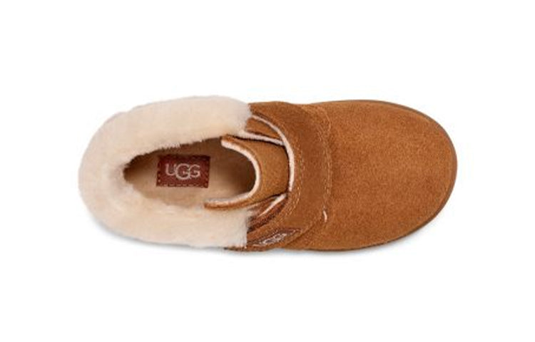 (PS) UGG Nolen Turn Fur Short Boots Brown 1106229T-CHE