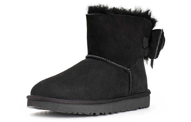 (WMNS) UGG Classic Dudble Bow Mini Snow Boots Black 1103652-BLK