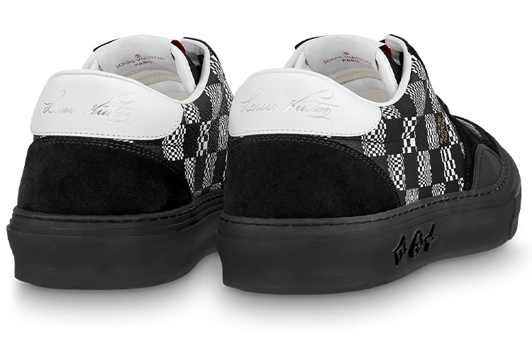 LOUIS VUITTON Ollie Sneakers 'Black Plaid Monogram' 1A8Q1B