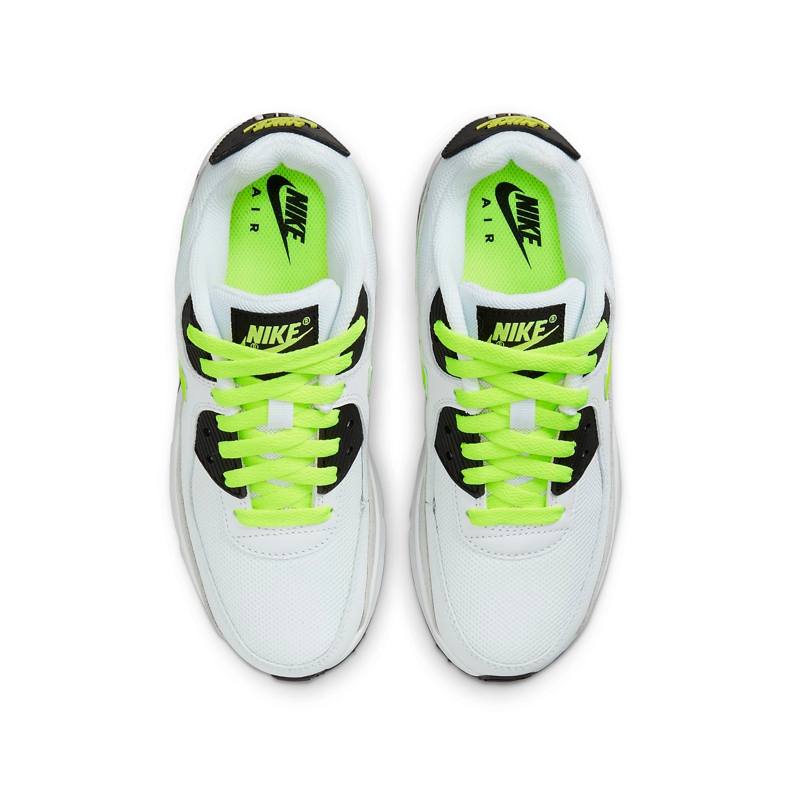 (GS) Nike Air Max 90 Leather 'White Volt' CD6864-112