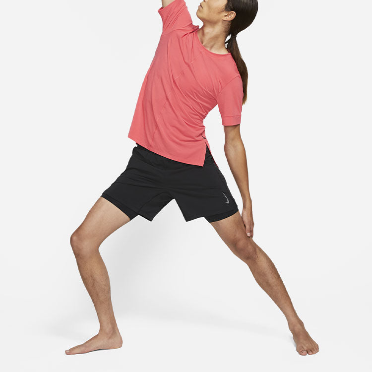 Men's Nike Yoga 2-in-1 Athleisure Casual Sports Woven Training Shorts Black DC5321-010