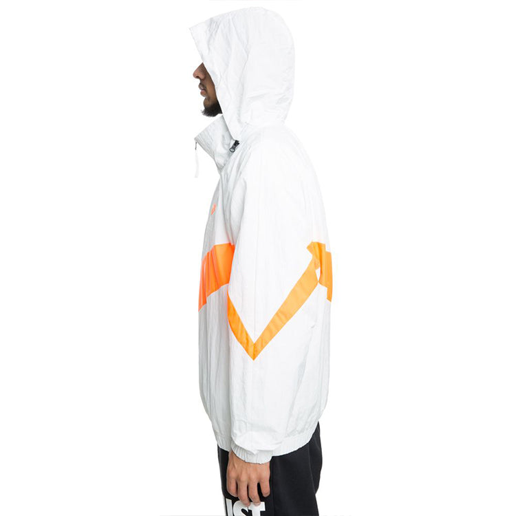 Nike Big Swoosh Half Zipper Jacket White Orange AJ1404-123