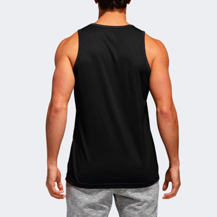 Men's adidas Logo Printing Solid Color Basketball Jersey/Vest Black CZ1453
