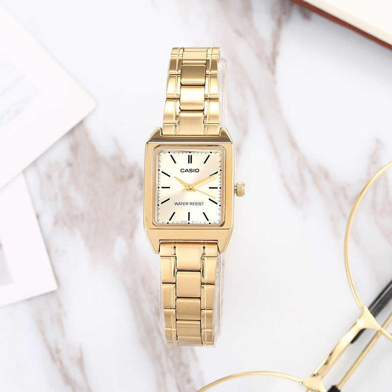 CASIO Waterproof Quartz Gold Analog LTP-V007G-9E